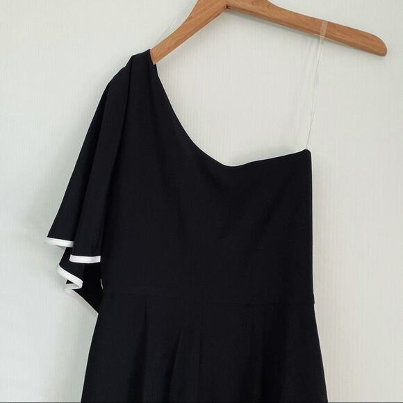 NEW Marina one shoulder drape overlay jumpsuit - Picture 11 of 11